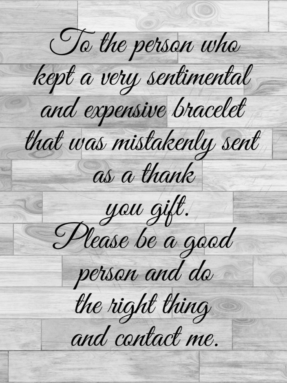 PEASE DO THE RIGHT THING!!!